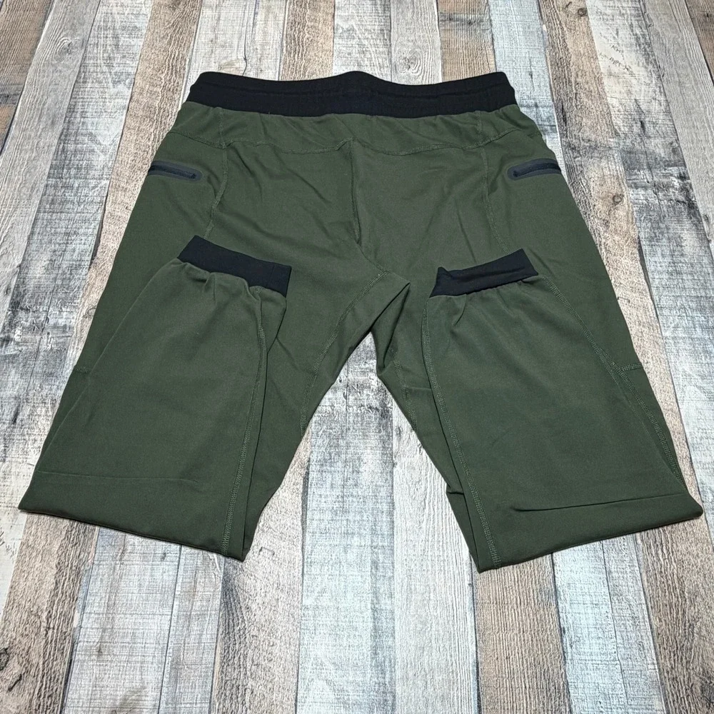 BYLT Premium Jogger Mens XL Olive Green Black Tapered Athletic Techwear Pants